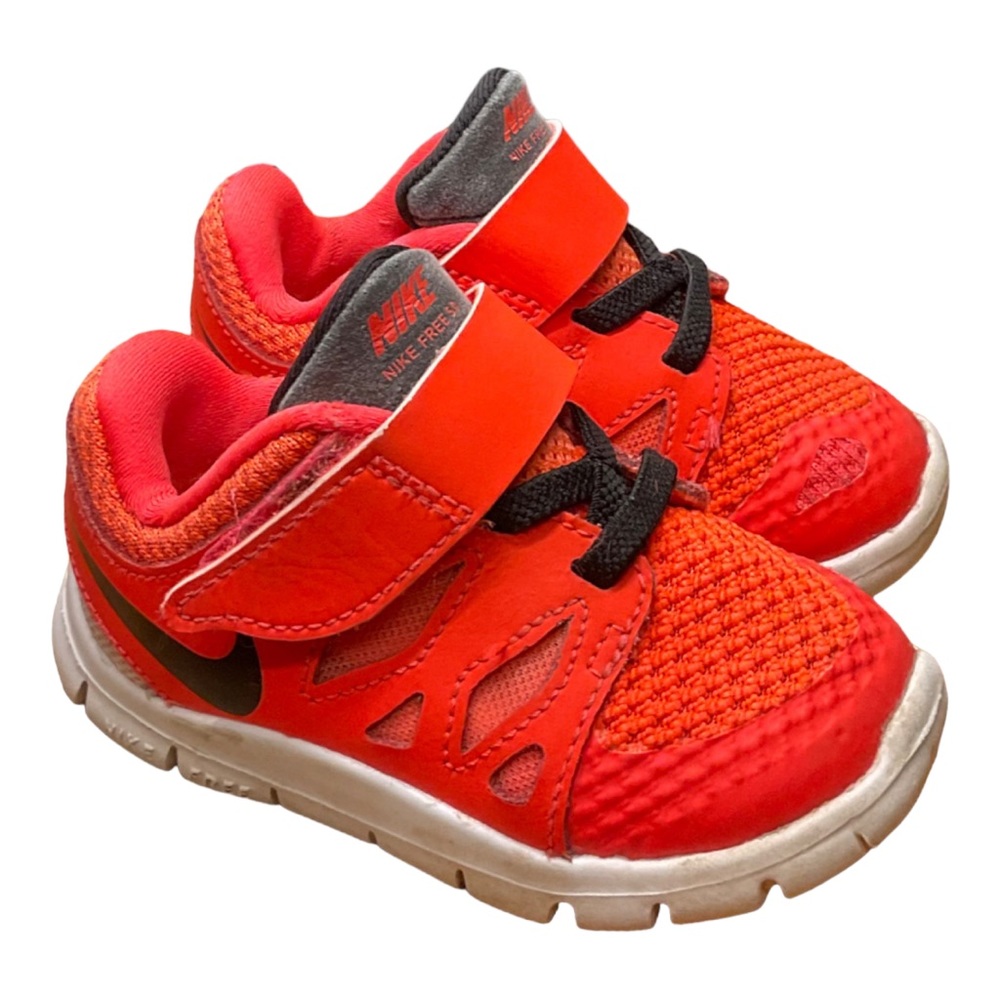 Hot Pink/Orange Toddler Nike Tennis Shoes 5
